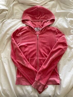 Juicy Couture Hot Pink Velour Zip Up